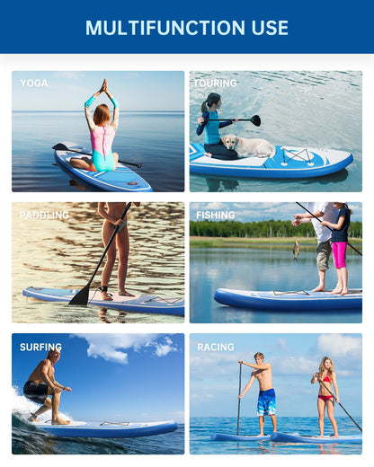 Premium Inflatable Stand-Up Paddle Board - 6-Inch Thickness with Accessories, Carry Bag, and Quick Pump for Adults and Youth