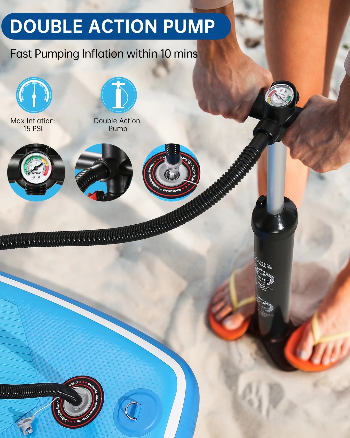 Premium Inflatable Stand-Up Paddle Board - 6-Inch Thickness with Accessories, Carry Bag, and Quick Pump for Adults and Youth