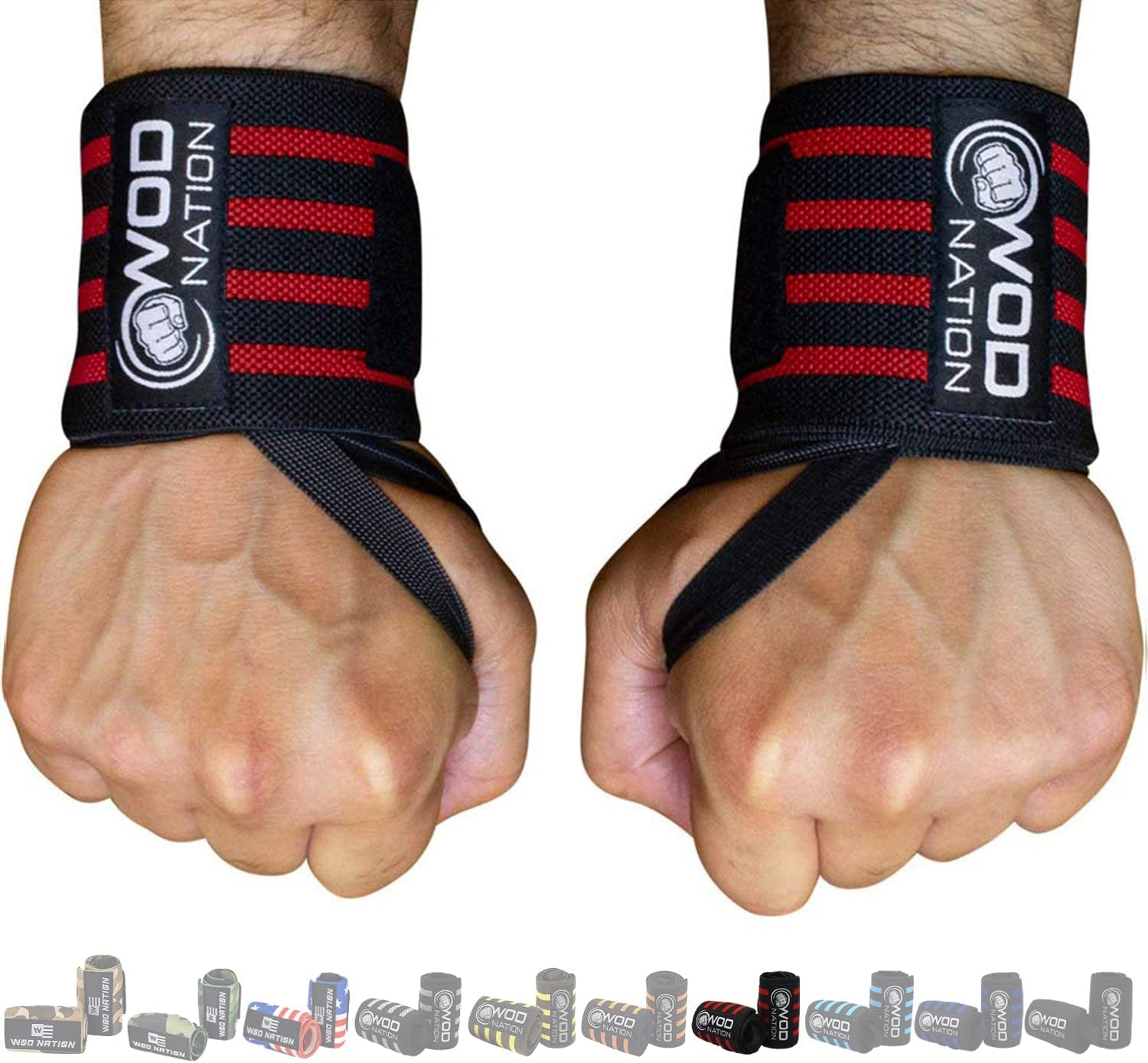 Wrist Wraps for Weightlifting and Strength Training – Professional Gym Straps with Thumb Loop for Men and Women