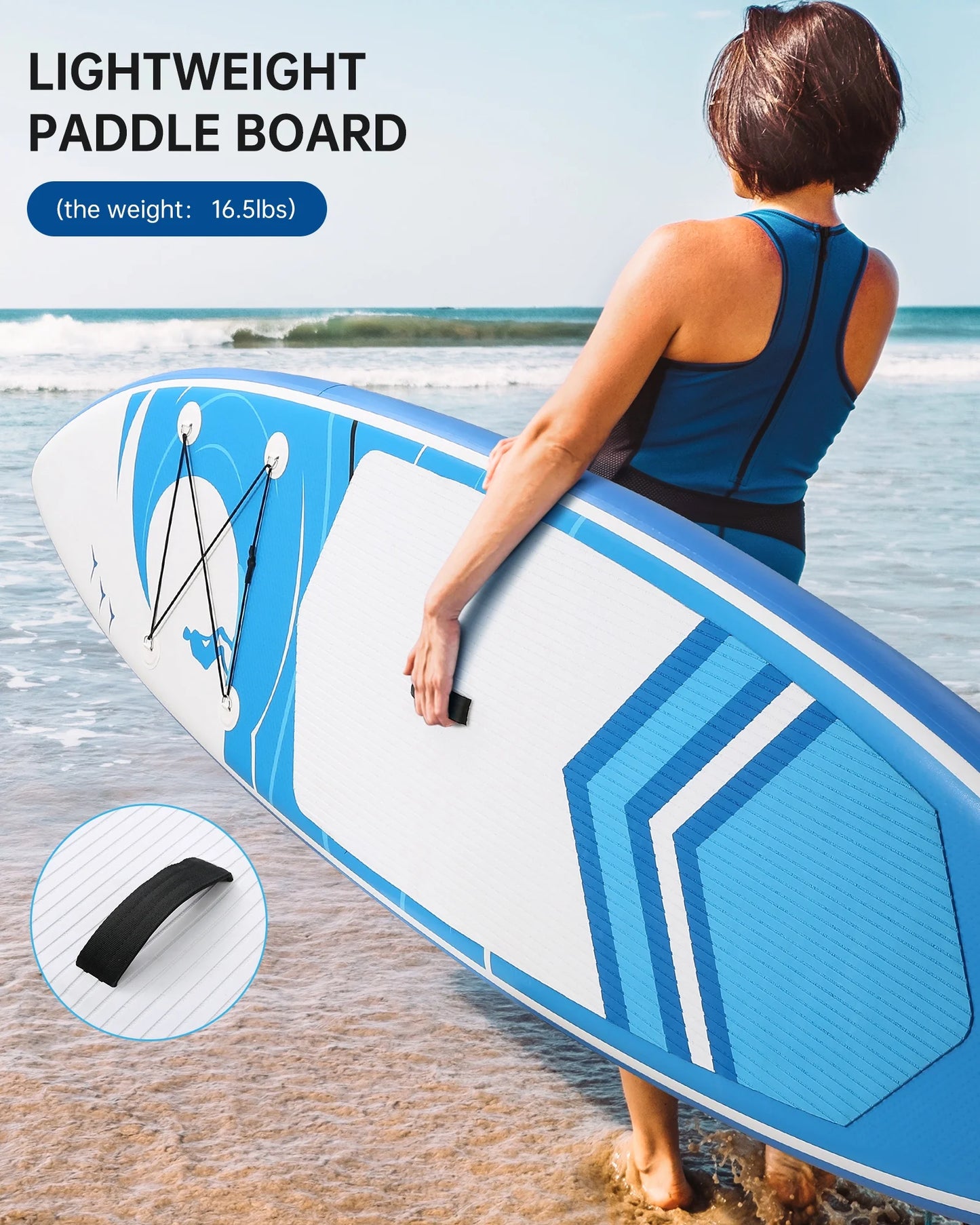 Premium Inflatable Stand-Up Paddle Board - 6-Inch Thickness with Accessories, Carry Bag, and Quick Pump for Adults and Youth